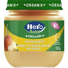 Hero Baby Organik Kayısı Muz Püreli  Kavanoz Mama 120 G (8'li Paket)