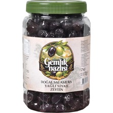 Bağcı Gemlik Nazlısı Doğal Salamura Siyah Zeytin 351-380 700 G (8'li Paket)