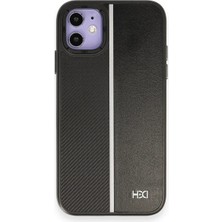 HDD Apple iPhone 11 Varexon Deri Kılıf – Carbon Touch - Siyah