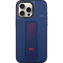 HDD Apple iPhone 14 Pro Torvex Standlı Deri Kılıf – Urban Grip - Lacivert