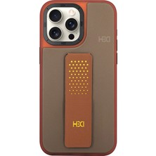 HDD Apple iPhone 14 Pro Torvex Standlı Deri Kılıf – Urban Grip - Kahverengi