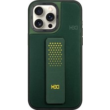 HDD Apple iPhone 14 Pro Max Torvex Standlı Deri Kılıf – Urban Grip - Koyu Yeşil