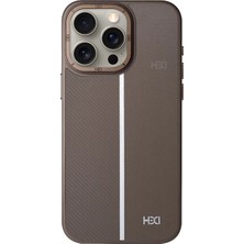 HDD Apple iPhone 15 Pro Varexon Deri Kılıf – Carbon Touch - Gri