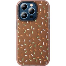 HDD Apple iPhone 15 Pro Kılıf Sprixa Kapak – Desenli, Soft Yüzey & Kaymaz Tutuş - Kahverengi