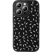 HDD Apple iPhone 15 Pro Kılıf Sprixa Kapak – Desenli, Soft Yüzey & Kaymaz Tutuş - Siyah