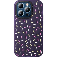 HDD Apple iPhone 15 Pro Max Kılıf Sprixa Kapak – Desenli, Soft Yüzey & Kaymaz Tutuş - Derin Mor