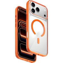 HDD Apple iPhone 17 Pro Lyra Kapak – Şeffaf, Magsafe & Çizilme Dirençli - Turuncu