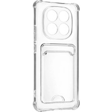 Newface Xiaomi Redmi Note 15 Pro 5g Cardy Silikon Kılıf – Kart Bölmeli, Şeffaf Yapı - Şeffaf