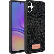 Onegif Samsung Galaxy A07 4g Veloura Kılıf – Simli Parlak Yüzey Premium Tasarım - Siyah