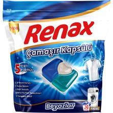 Renax Çamaşır Kapsülü Beyazlar 30'lu 480 G (4'li Paket)