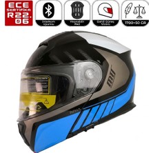 MTS M966 V2 WX91 Motosiklet Kaskı Güneş Vizörlü Çene Açılır Motorcu Kask