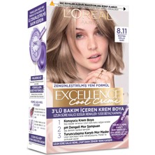 L'Oréal Paris L’oréal Paris Excellence Cool Creme Saç Boyası – 8.11 Ekstra Küllü Sarı (7'li Paket)