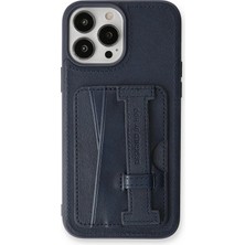 HDD Apple iPhone 13 Pro Kılıf Cardon Kapak – Deri Kartlıklı, Premium & Günlük Stil - Lacivert