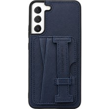HDD Samsung Galaxy S22 Plus Kılıf Cardon Kapak – Deri Kartlıklı, Premium & Günlük Stil - Lacivert