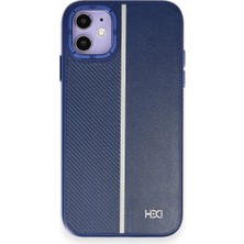 HDD Apple iPhone 11 Varexon Deri Kılıf – Carbon Touch - Lacivert