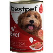 Bestpet Sığır Etli Yetişkin Köpek Konserve 400 G (8'li Paket)