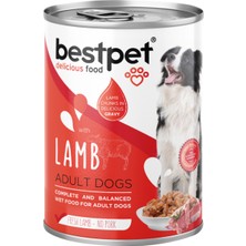 Bestpet Kuzu Etli Yetişkin Köpek Konservesi 400 G (8'li Paket)