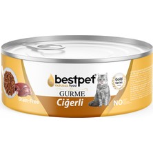 Bestpet Gurme Ciğerli Soslu Yetişkin Kedi Konservesi 85 G (8'li Paket)