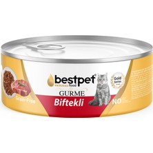 Bestpet Gurme Sığır Etli Soslu Yetişkin Kedi Konservesi 85 G (7'li Paket)