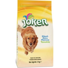 Joker Tavuk Etli Tam Kuru Yetişkin Köpek Mama 3 kg (5'li Paket)