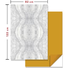 Tink Kendinden Yapışkanlı Mermer Desenli Panel Gri Ağ Desen 82X122 (1 Adet ) 1 M2