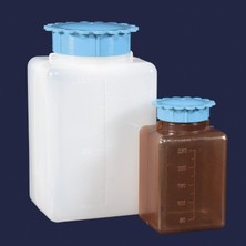 Isolab Şişe - Kare -  Geniş Boyun - Polietilen 50 ml (1 Paket 50 Adet) - Amber