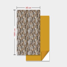 Tink Kendinden Yapışkanlı Fayans Kaplama Pvc Karo Geometrik Taş Desen 60X120 cm (7 Adet ) 5 M2
