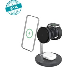 ttec ttec AirCharger Breeze Pro 2 Qi2.2 IOS/Android 3ü 1 Arada Katlanabilir Kablosuz Hızlı Şarj Standı