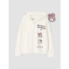 Lc Waikiki Yeni Sezon Kapüşonlu Hello Kitty Baskılı Kız Çocuk Sweatshirt