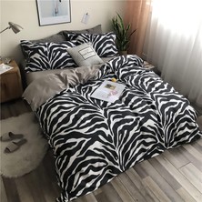 Lorien Tiger Desenli Tek Kişilik, Lastikli Çarşaflı, Çift Taraf Kullanımlı Nevresim Takımı