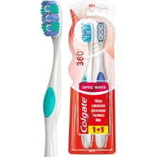 Colgate 360 Optik Beyaz Orta Diş Fırçası 1+1 (5'li Paket)