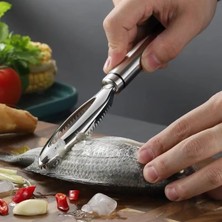 Belirtilmemiş SN-29726 Profesyonel Paslanmaz Çelik Balık Pulu Kazıyıcı Çok Amaçlı Sebze Oyacağı 230MM