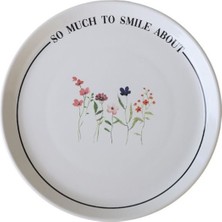Keramika Motto Dekor Pasta Tabağı 20 cm (8'li Paket)