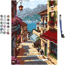 Fly Sayılarla Boyama 30X40 18 Renk Boya 2 Fırça (4'li Paket)