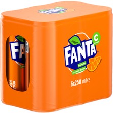 Fanta Portakal Aromalı Kutu 6 x 250 ml (8'li Paket)