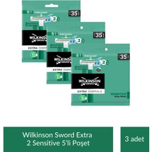 Wilkinson Extra Essential 2 Bıçaklı Erkek Kullan At Tıraş Bıçağı 5 Adet x 3 Paket
