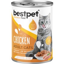 Bestpet Tavuk Etli Kedi Konservesi 400 G (8'li Paket)