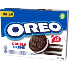 Oreo Duble Vanilya Aromalı Dolgulu Kakaolu Bisküvi 170 G (2'li Paket)