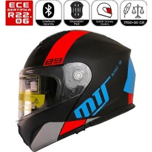 MTS M966 V2 WX89 Motosiklet Kaskı Güneş Vizörlü Çene Açılır Motorcu Kask