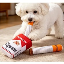 Toysme Hışırtılı Peluş Sigara Köpek Oyuncağı – Çiğneme ve Oyun Oyuncağı-Eğlenceli Sigara Tasarımı