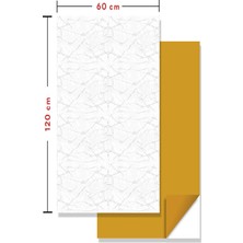 Tink Kendinden Yapışkanlı Fayans Kaplama Pvc Karo Silver Desen 60X120 cm (7 Adet ) 5 M2