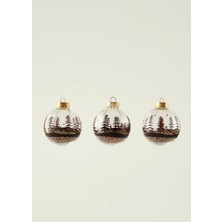 Bella Maison Christmas 3'lü Dekoratif Süs Kahverengi (8 cm)
