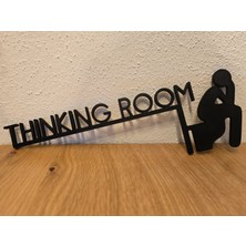 Other Nokta Labs "thinking Room" Esprili Tuvalet ve Banyo Kapı Yazısı- Thinking Room Door Sign