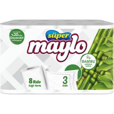 Süper Maylo Bambu Katkılı Kağıt Havlu 8'li (7'li Paket)