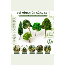 Vox Art Mimari Maket Ağaç 5'li Set (6-11 cm Ebatlarında) Minyatür Model Ağaç