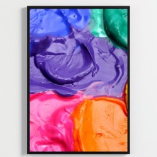 Besay Ressamın Gözünden | Modern Salon Duvar Dekorasyonu | Renkli Sanat ve Fırça Posteri | 3'lü Set A4 Çerçevesiz