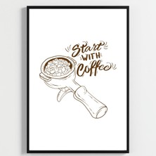 Besay Moka & Espresso | Kahve Köşesi Duvar Dekorasyonu | Esprili Yazılı Kafe ve Mutfak Posteri | 3'lü Set A2 Çerçevesiz