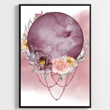 Besay Kozmik Rüya | Meditasyon ve Yoga Odası Dekorasyonu | Çiçekli Kristal ve Kadın Figürlü Poster | 3'lü Set A2 Çerçevesiz