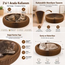 Majo Katlanabilir Yataklı Karton Tırmalama