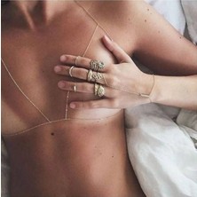 Mupte Jewelry Bralette Vücut Zinciri Vücut Kolyesi Vücut Aksesuarı Üçgen Model